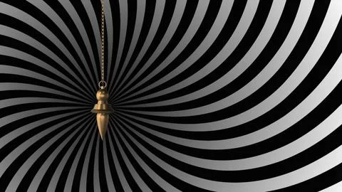 Hypnotizing using a pendulum and a swirl pattern Stock Illustration