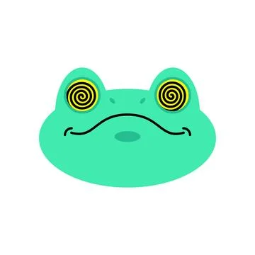 Hypnotoad isolated. Toad with spiral eyes for hypnotizing Stock Illustration