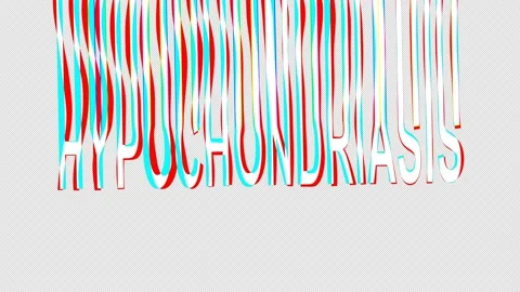 Hypochondriasis. Motion text.  Transparent Alpha channel. 4K video. Stock Footage 154198694