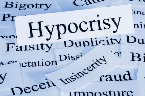 Hypocrisy concept Stock Illustration