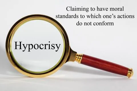 Hypocrisy concept Stock Photos