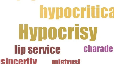 Hypocrisy Word Cloud Animated Isolated On White Stock Footage 103660883