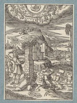 Hypocrite collects treasures. The hypocrite, with a devil over the head, b... Stock Photos