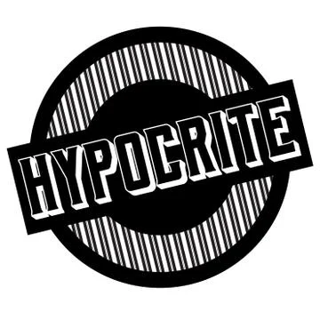 Hypocrite	 typographic stamp Stock Illustration