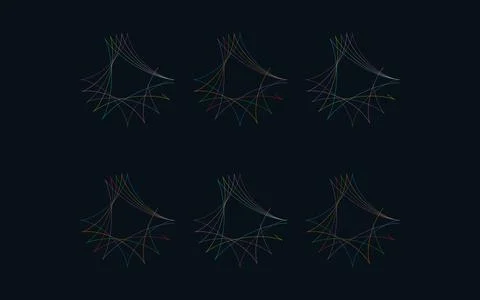Hypocycloid Cell Grid Abstract Geometric Network Background Stock Illustration