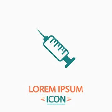 Hypodermic computer symbol Stock Illustration