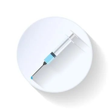 Hypodermic flat icon Stock Illustration