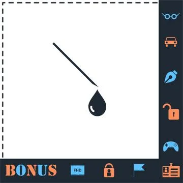 Hypodermic icon flat Stock Illustration