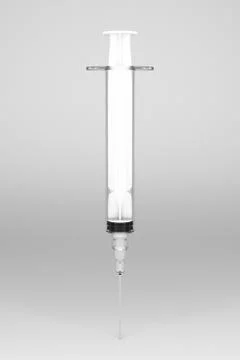 Hypodermic Needle On Neutral Backdrop Stock Illustration