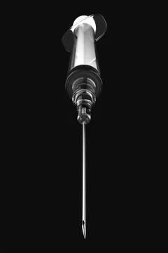 Hypodermic Needle Pointed at Camera Stock Illustration