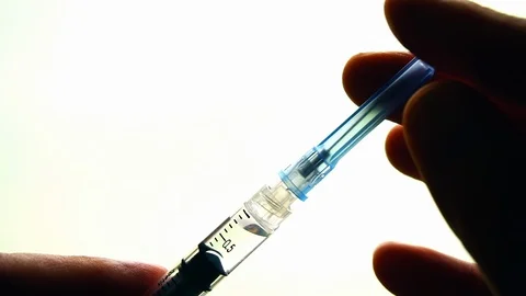 Hypodermic Syringe Video stock 90397139