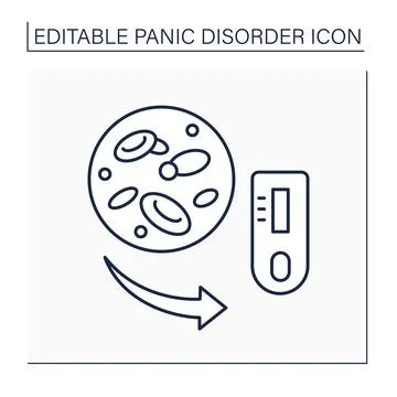 Hypoglycemia line icon Stock Illustration