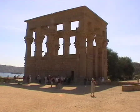 The Hypostyle Hall at Philae in Egypt Stock Footage 22678176
