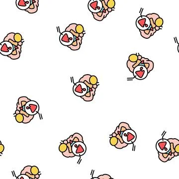Hypothalamus endocrinology vector seamless pattern Illustrazione stock