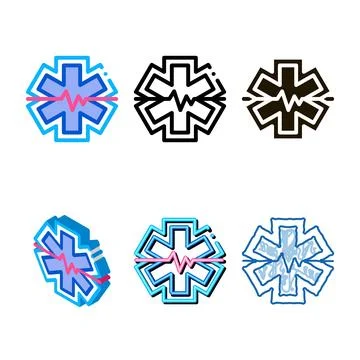 Hypothermia cardiogram problems icon vector outline modern Stock Illustration