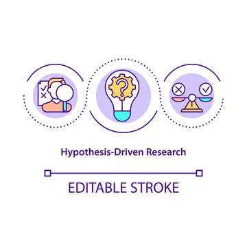 Hypothesis driven research concept icon 스톡 일러스트