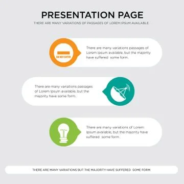 Hypothesis, telecom, do not enter presentation design template in orange, gre Illustrazione stock