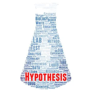 Hypothesis word cloud concept Illustrazione stock