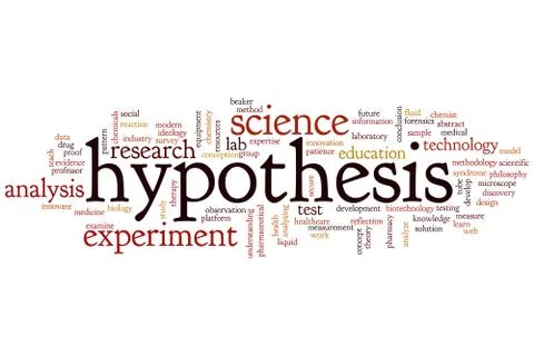 Hypothesis word cloud Illustrazione stock