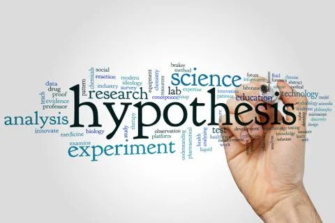 Hypothesis word cloud Illustrazione stock