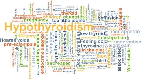 Hypothyroidism background concept Stock Illustration