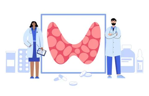 Hypothyroidism thyroid gland Illustrazione stock