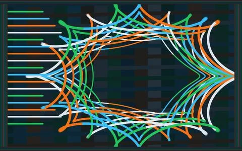 Hypotrochoid Data Rails Illustrazione stock