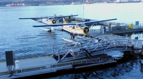 Hyrdoplane Vancouver harbor Stock Footage 62814246