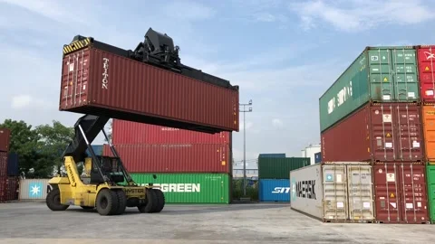 Hyster handling container_3 Stock-Footage 134126912