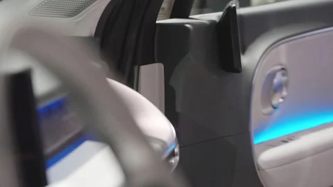 Hyundai Ioniq 9 Camera Side Mirror Display Stock Footage 307293529