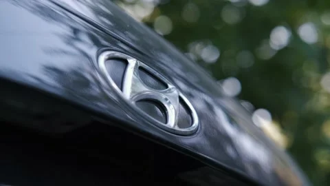 Hyundai Logo Stock Footage 133867368