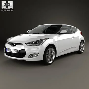 Hyundai Veloster With Hq Interior 2014 3d Model 96444322