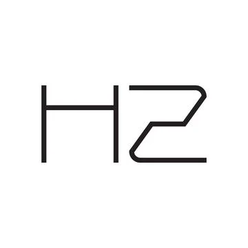 Hz initial letter vector logo icon Stock Illustration