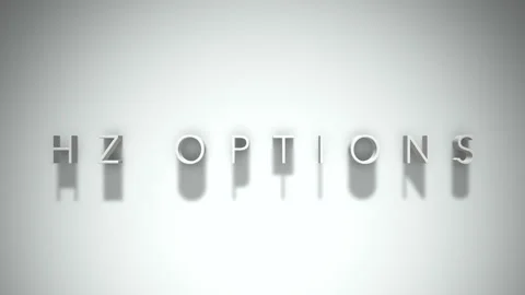 Hz options 3D title animation with shadows on a white background Stock Footage 297801438