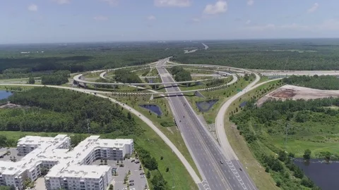 I-295 and JTB Interchange #01 Stock Footage 77581909