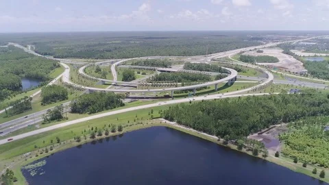 I-295 and JTB Interchange #03 Stock Footage 77581938