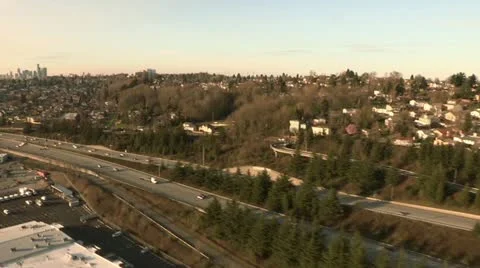 I-5 with Skyline Stock Footage 22332249