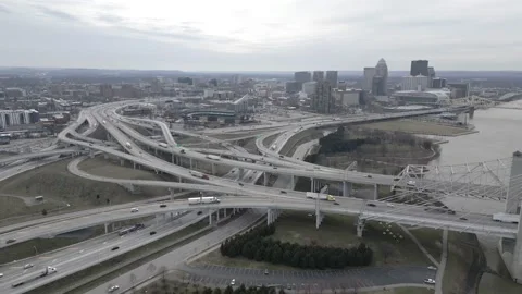I 65 Interchange-in Lousiville 1 Stock Footage 237011394