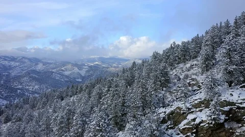 I-70 Corridor with fresh snow Vídeo Stock 101667518