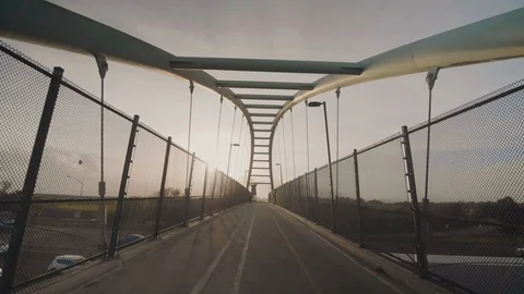 I-80 Berkeley Bridge, Tilt Down, Shot 2 Video stock 125970329