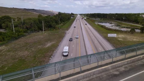 I-95 interstate highway road. traffic on the road Stock Footage 241951488