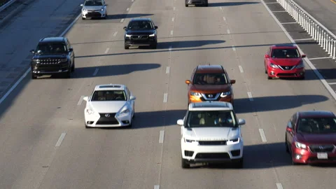 I-95 Traffic at 48th Street Moves Southbound Stock Footage 215393553