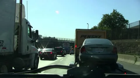 I 95 traffic jam 4 b Stock Footage 10568212
