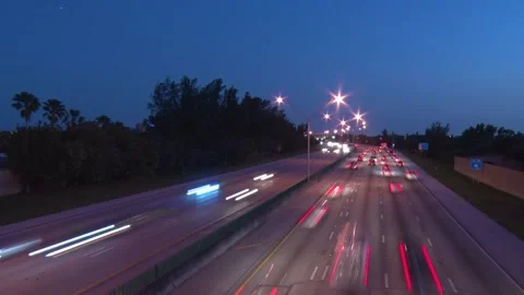I-95 Traffic Twilight Time-Lapse Stock Footage 200913657