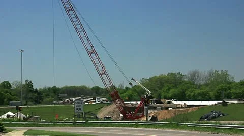 I-96 bridge overpass replacement Stock Footage 10996483