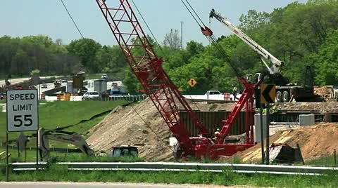 I-96 bridge overpass replacement Stock Footage 10997389