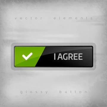 I Agree Button Stock Illustration