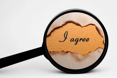 I agree concept Stock Illustration