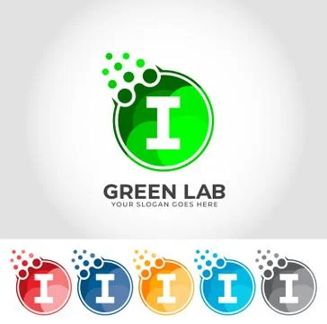 I Alphabet Lab Creative Logo Design Concept Stock Illustration