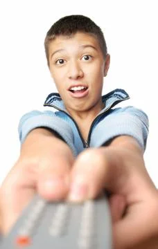 I am afraid tv Stock Photos
